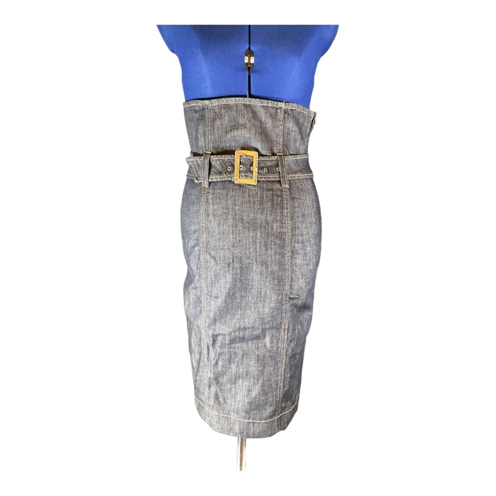 Miss Sixty Diamond Ultra High Waisted Denim Skirt Size M Like New